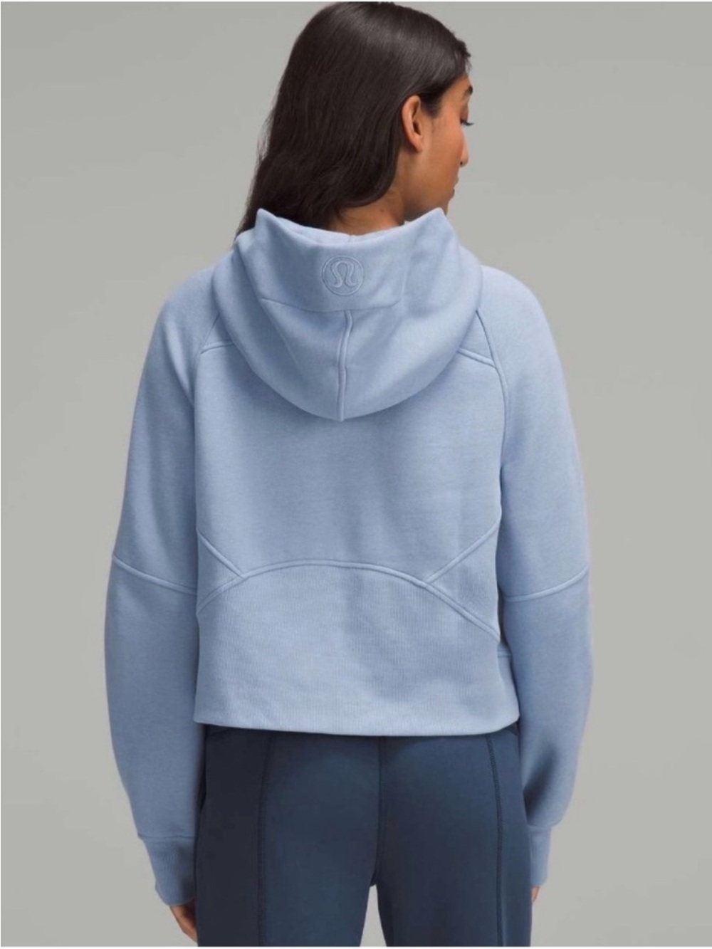 Lululemon Cropped Scuba Half-Zip Hooded Pullover willow blue XS-Small - Picture 3 of 10